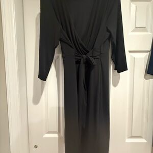 NY Collection Plus Size Black Long Sleeve Dress
